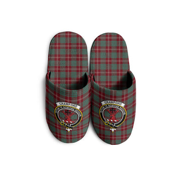 Crawford Modern Tartan Home Slippers with Family Crest