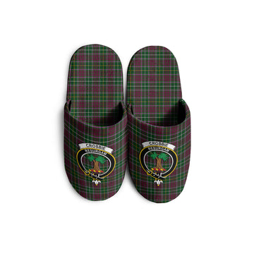 Crosbie Tartan Home Slippers with Family Crest