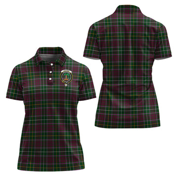 Crosbie Tartan Polo Shirt with Family Crest For Women
