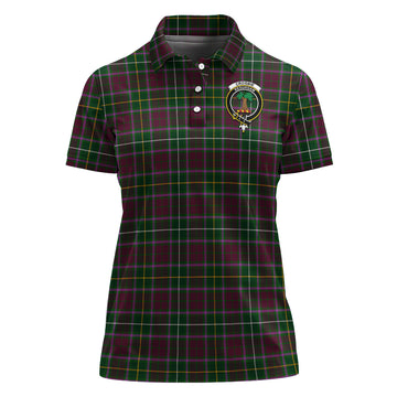 Crosbie Tartan Polo Shirt with Family Crest For Women