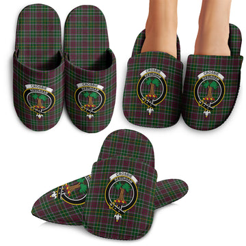 Crosbie Tartan Home Slippers with Family Crest