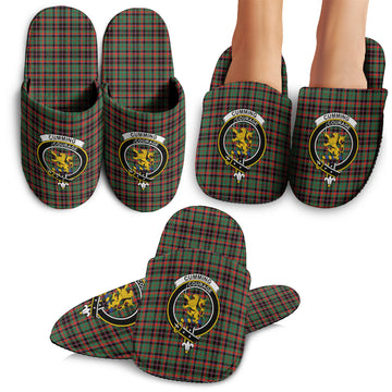 Cumming Hunting Ancient Tartan Home Slippers with Family Crest