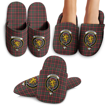 Cumming Hunting Modern Tartan Home Slippers with Family Crest