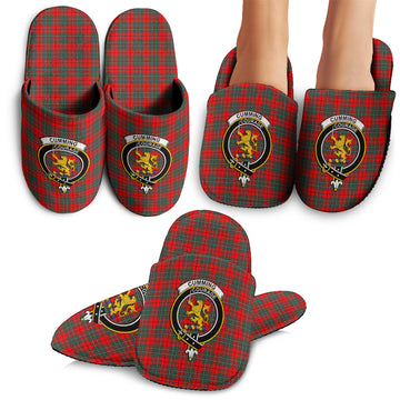 Cumming Modern Tartan Home Slippers with Family Crest