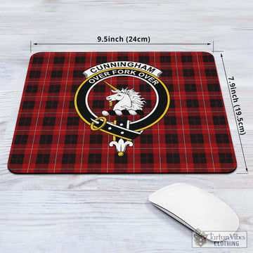 Cunningham Tartan Mouse Pad with Family Crest