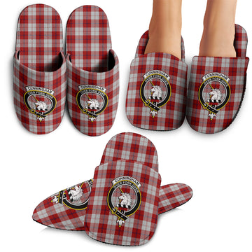 Cunningham Dress Tartan Home Slippers with Family Crest