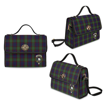 Cunningham Hunting Tartan Waterproof Canvas Bag with Family Crest