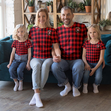 Cunningham Modern Tartan T-Shirt with Family Crest
