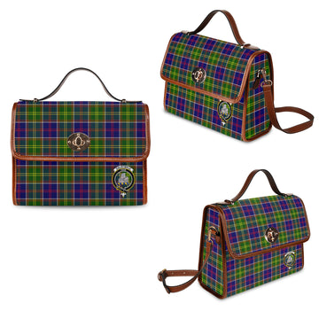 Dalrymple Tartan Waterproof Canvas Bag with Family Crest