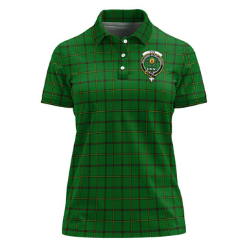 Don Tartan Polo Shirt with Family Crest For Women