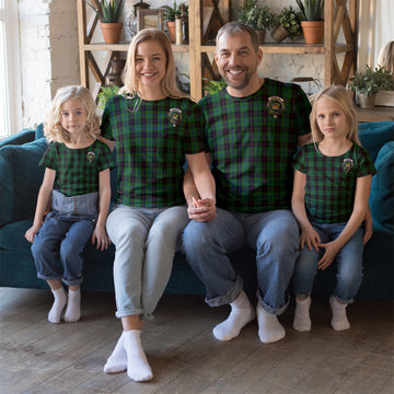 Douglas Black Tartan T-Shirt with Family Crest