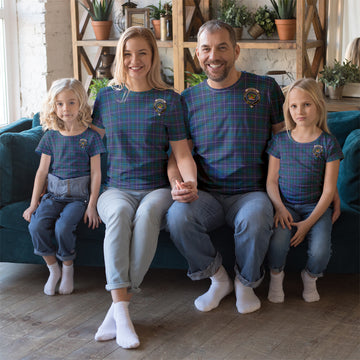Douglas Modern Tartan T-Shirt with Family Crest