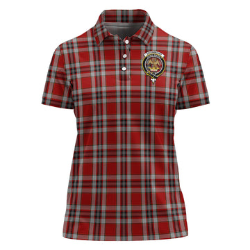 Drummond of Perth Dress Tartan Polo Shirt with Family Crest For Women