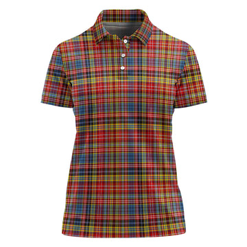 Drummond of Strathallan Modern Tartan Polo Shirt For Women