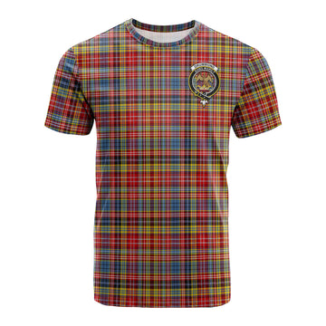 Drummond of Strathallan Modern Tartan T-Shirt with Family Crest