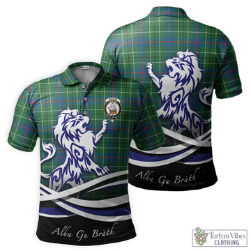 Duncan Ancient Tartan Polo Shirt with Alba Gu Brath Regal Lion Emblem