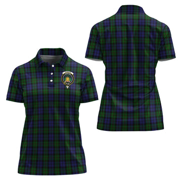 Dundas Tartan Polo Shirt with Family Crest For Women