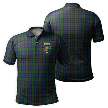 Dundas Tartan Men's Polo Shirt with Family Crest