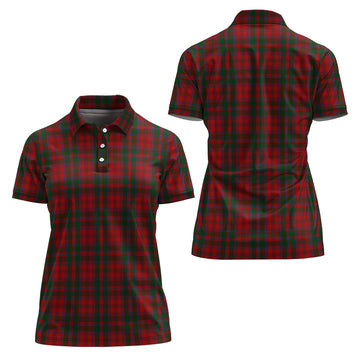 Dundas Red Tartan Polo Shirt For Women