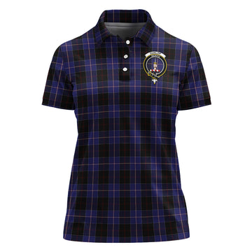 Dunlop Tartan Polo Shirt with Family Crest For Women