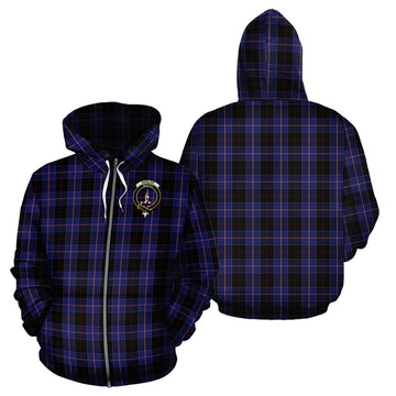 Dunlop Tartan Hoodie with Family Crest