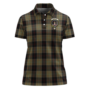 Dunlop Hunting Tartan Polo Shirt with Family Crest For Women