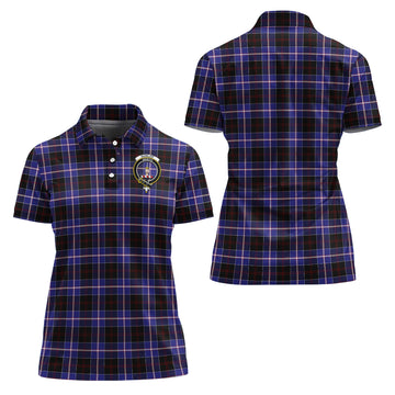 Dunlop Modern Tartan Polo Shirt with Family Crest For Women