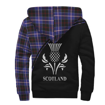 Dunlop Modern Tartan Sherpa Hoodie with Family Crest Curve Style