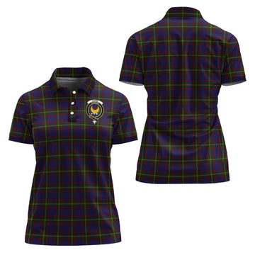 Durie Tartan Polo Shirt with Family Crest For Women
