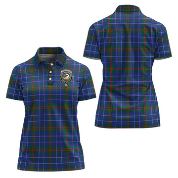 Edmonstone Tartan Polo Shirt with Family Crest For Women