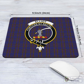 Elliot Tartan Mouse Pad with Family Crest