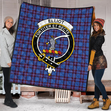 Elliot Modern Tartan Quilt with Family Crest