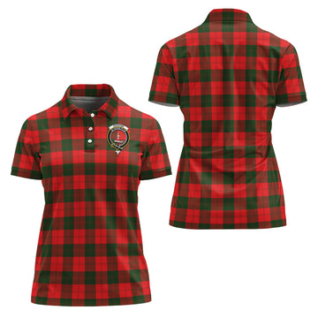 Erskine Modern Tartan Polo Shirt with Family Crest For Women