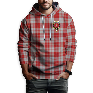 Erskine Red Tartan Hoodie with Family Crest
