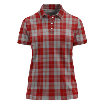 Erskine Red Tartan Polo Shirt For Women