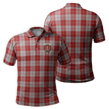Erskine Red Tartan Men's Polo Shirt with Family Crest