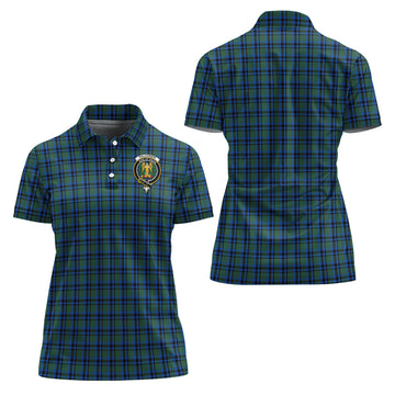 Falconer Tartan Polo Shirt with Family Crest For Women