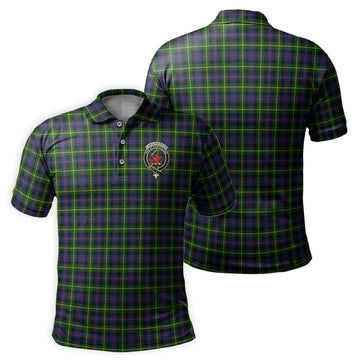 Farquharson Modern Tartan Men's Polo Shirt with Family Crest