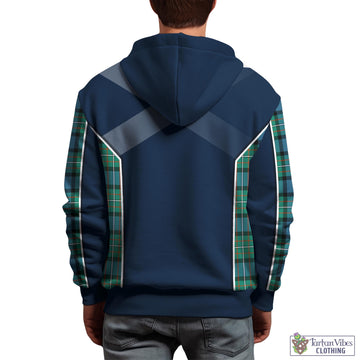 Ferguson Ancient Tartan Hoodie with Family Crest and Scottish Thistle Vibes Sport Style