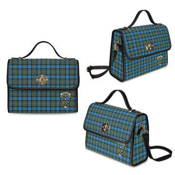 Fergusson Ancient Tartan Waterproof Canvas Bag with Family Crest