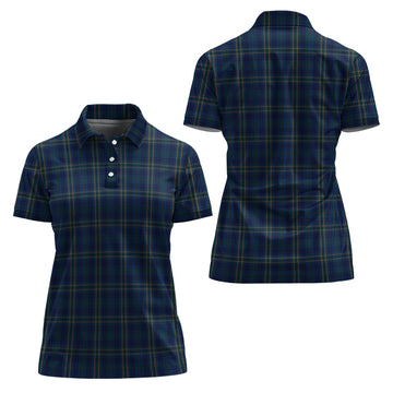 Fermanagh County Ireland Tartan Polo Shirt For Women