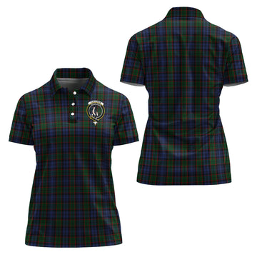Fletcher Tartan Polo Shirt with Family Crest For Women