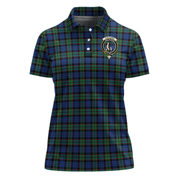 Fletcher Ancient Tartan Polo Shirt with Family Crest For Women
