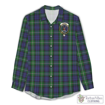 Forbes Tartan Womens Casual Shirt with Family Crest