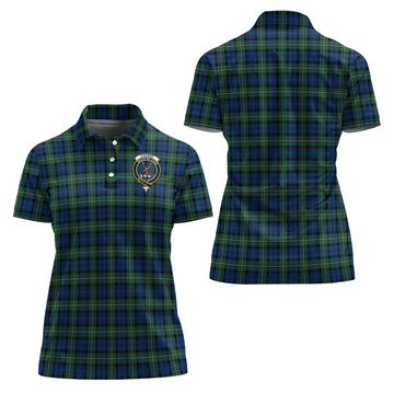 Forbes Ancient Tartan Polo Shirt with Family Crest For Women