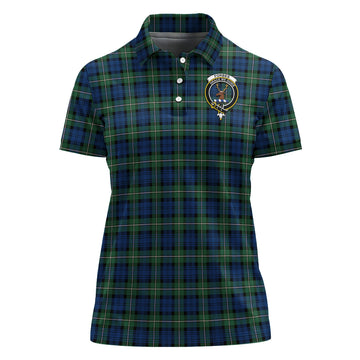 Forbes Ancient Tartan Polo Shirt with Family Crest For Women