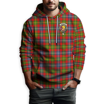 Forrester Modern Tartan Hoodie with Family Crest