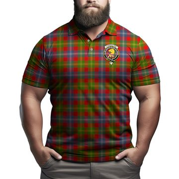 Forrester Modern Tartan Men's Polo Shirt with Family Crest