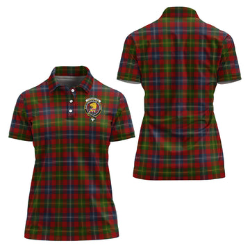 Forrester Tartan Polo Shirt with Family Crest For Women