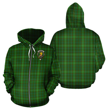 Forrester Hunting Tartan Hoodie with Family Crest